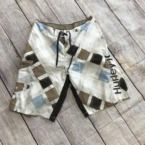 Hurley Men's Board Shorts Swimsuit Size 32 Brown